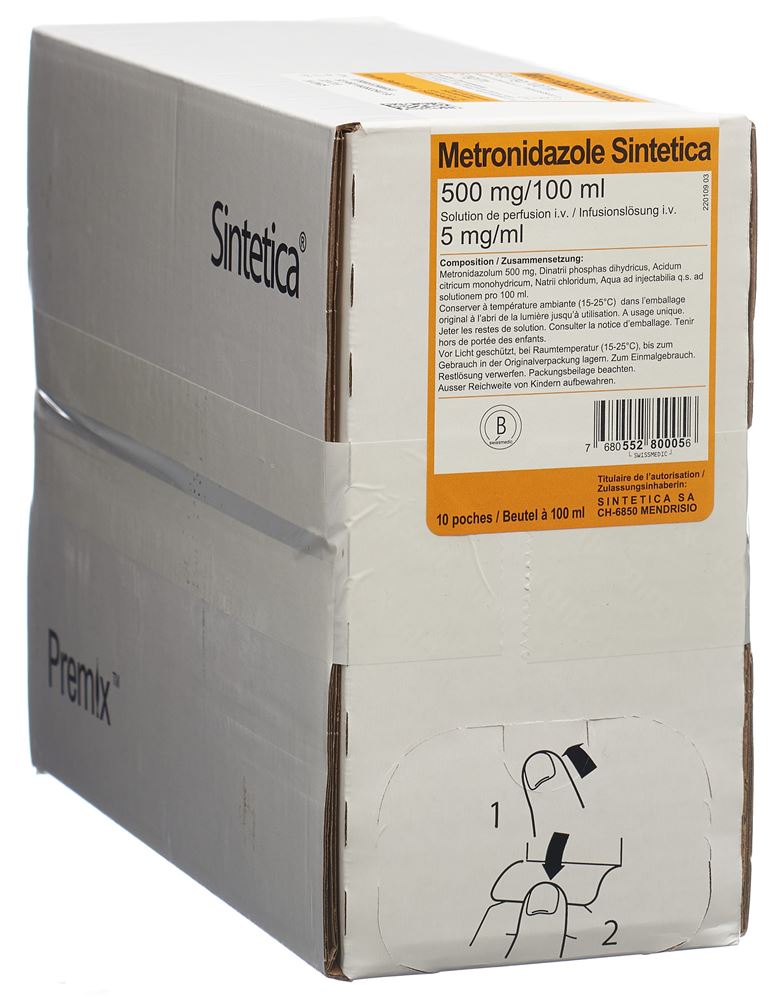 METRONIDAZOLE Sintetica 500 mg/100ml, Hauptbild