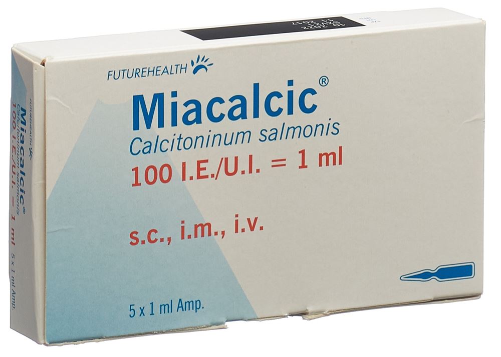 MIACALCIC Inj Lös 100 IE/ml Amp 1 ml, Hauptbild