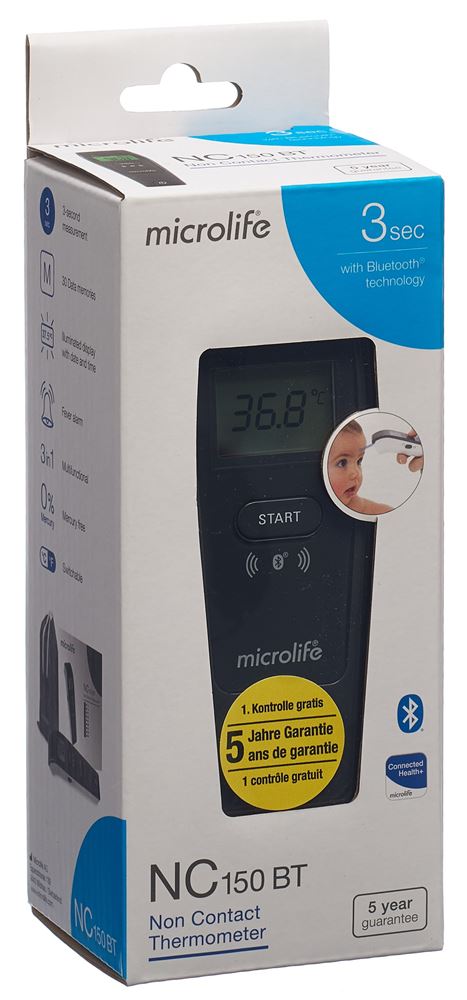 Microlife non-contact Bluethoot Fieberthermometer, Hauptbild
