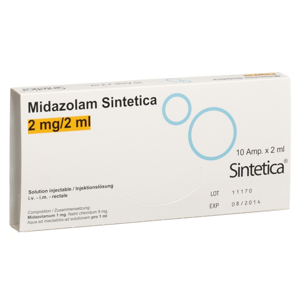 MIDAZOLAM Sintetica 2 mg/2ml, Hauptbild