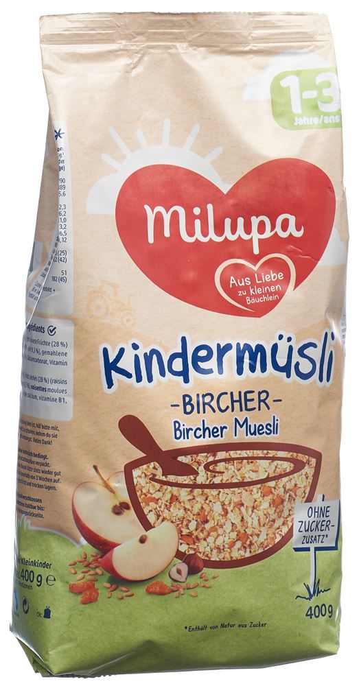 MILUPA bircher muesli pour enfants