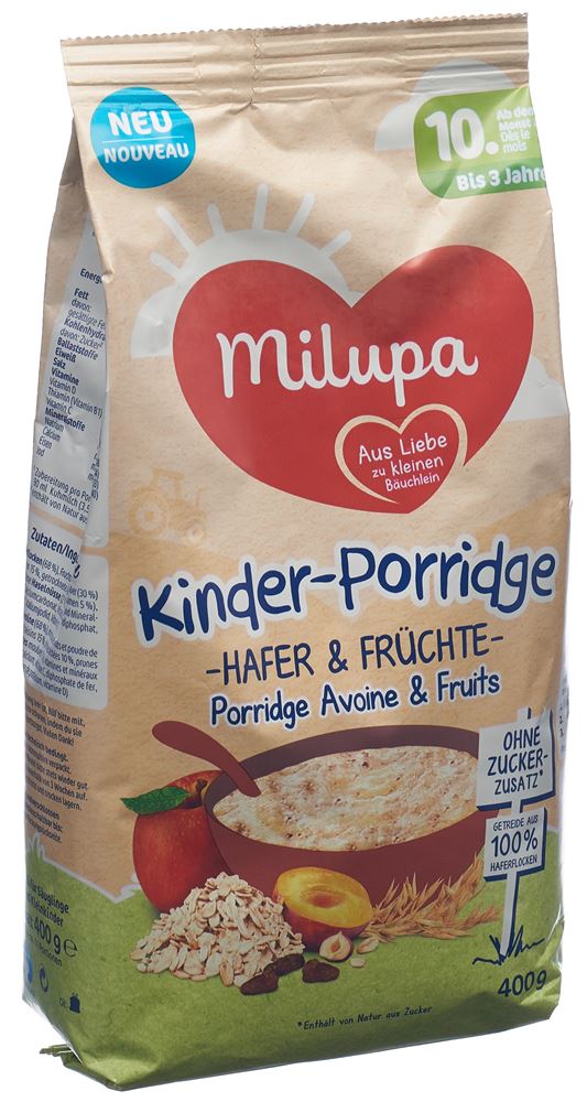 MILUPA Porridge avec avoine et fruits