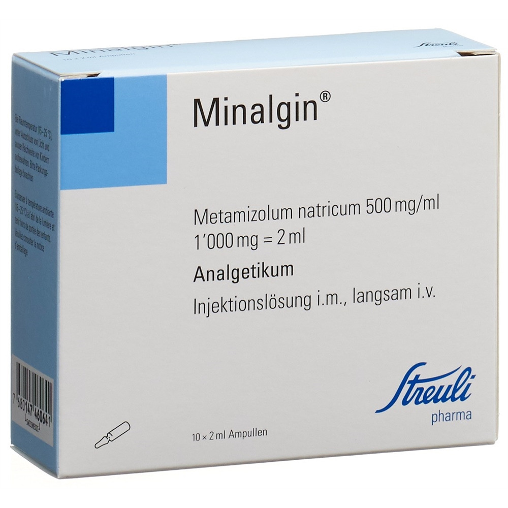 MINALGINE Inj Lös 1 g/2ml i.m./i.v. Amp 2 ml, Hauptbild