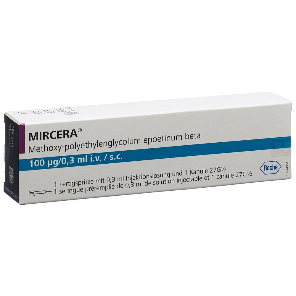 MIRCERA Inj Lös 100 mcg/0.3 ml Fertspr 1 Stk, Hauptbild