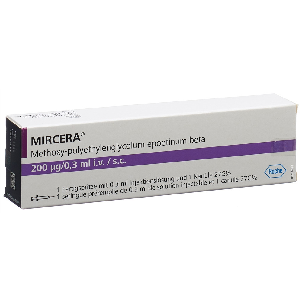 MIRCERA Inj Lös 200 mcg/0.3 ml Fertspr 1 Stk, Hauptbild