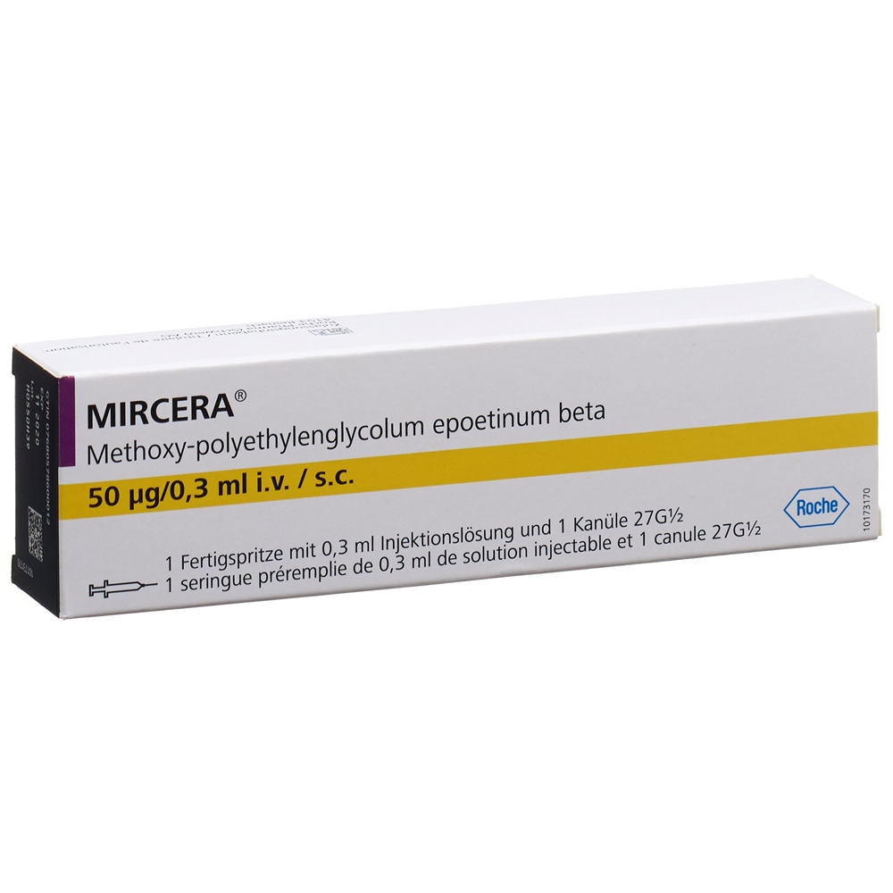 MIRCERA Inj Lös 50 mcg/0.3 ml Fertspr 1 Stk, Hauptbild