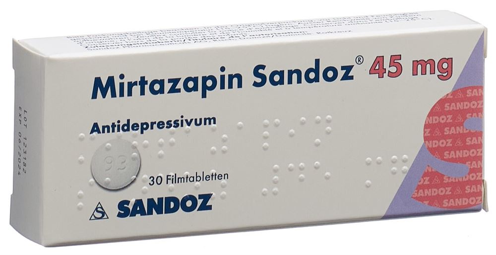 MIRTAZAPINE Sandoz Filmtabl 45 mg Blist 30 Stk | Online bestellen