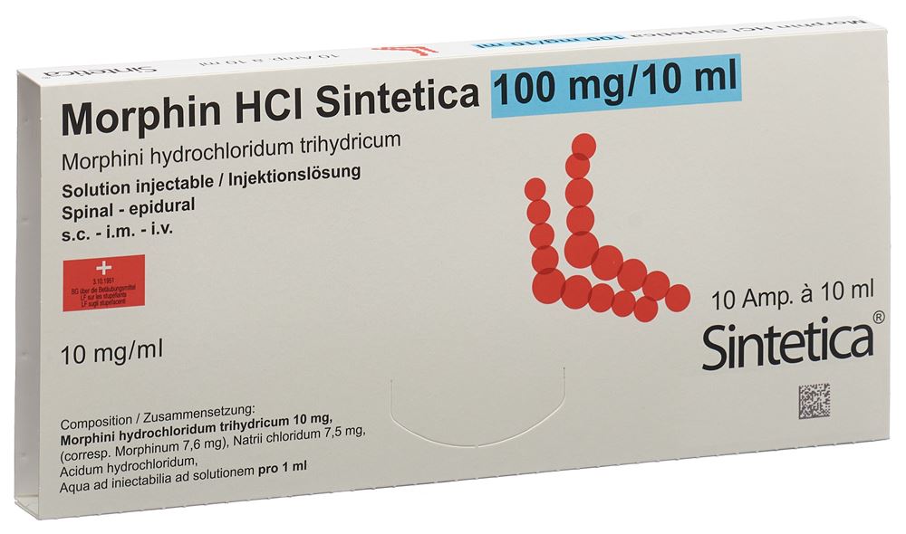 MORPHINE HCL Sintetica 100 mg/10ml, image principale