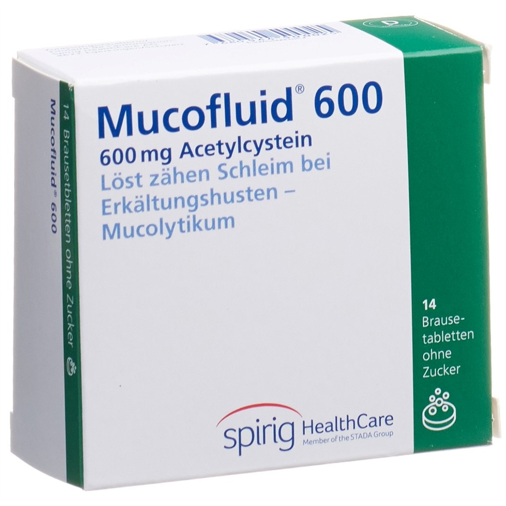 MUCOFLUID Brausetabl 600 mg Ds 14 Stk, Hauptbild