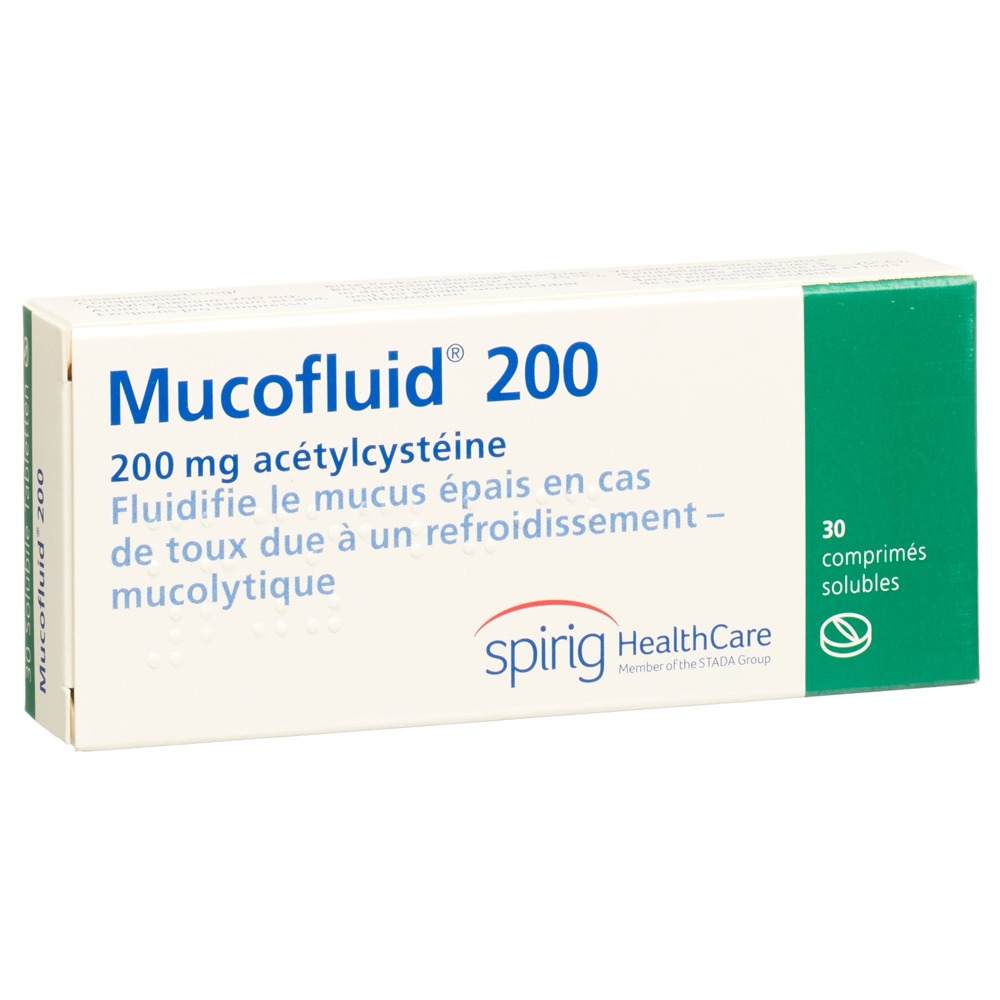 MUCOFLUID cpr 200 mg solubles blist 30 pce, image 2 sur 2