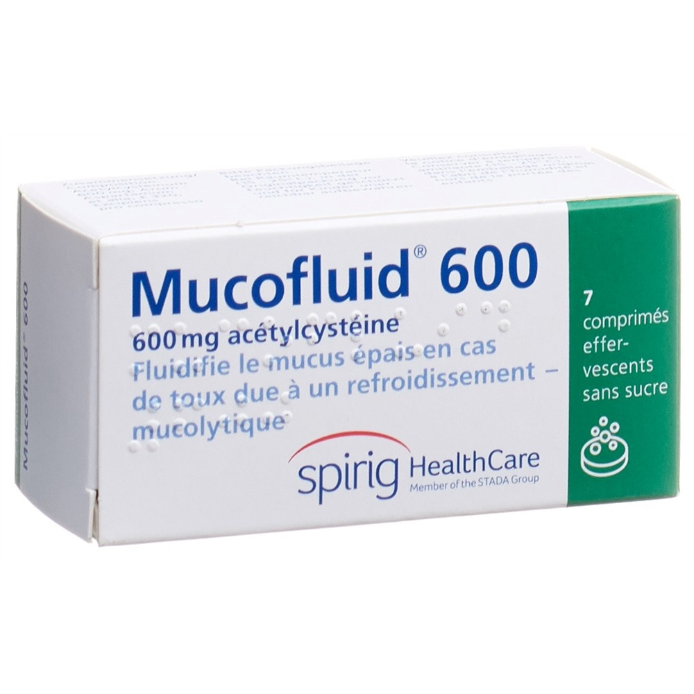 MUCOFLUID cpr eff 600 mg bte 7 pce, image 2 sur 2