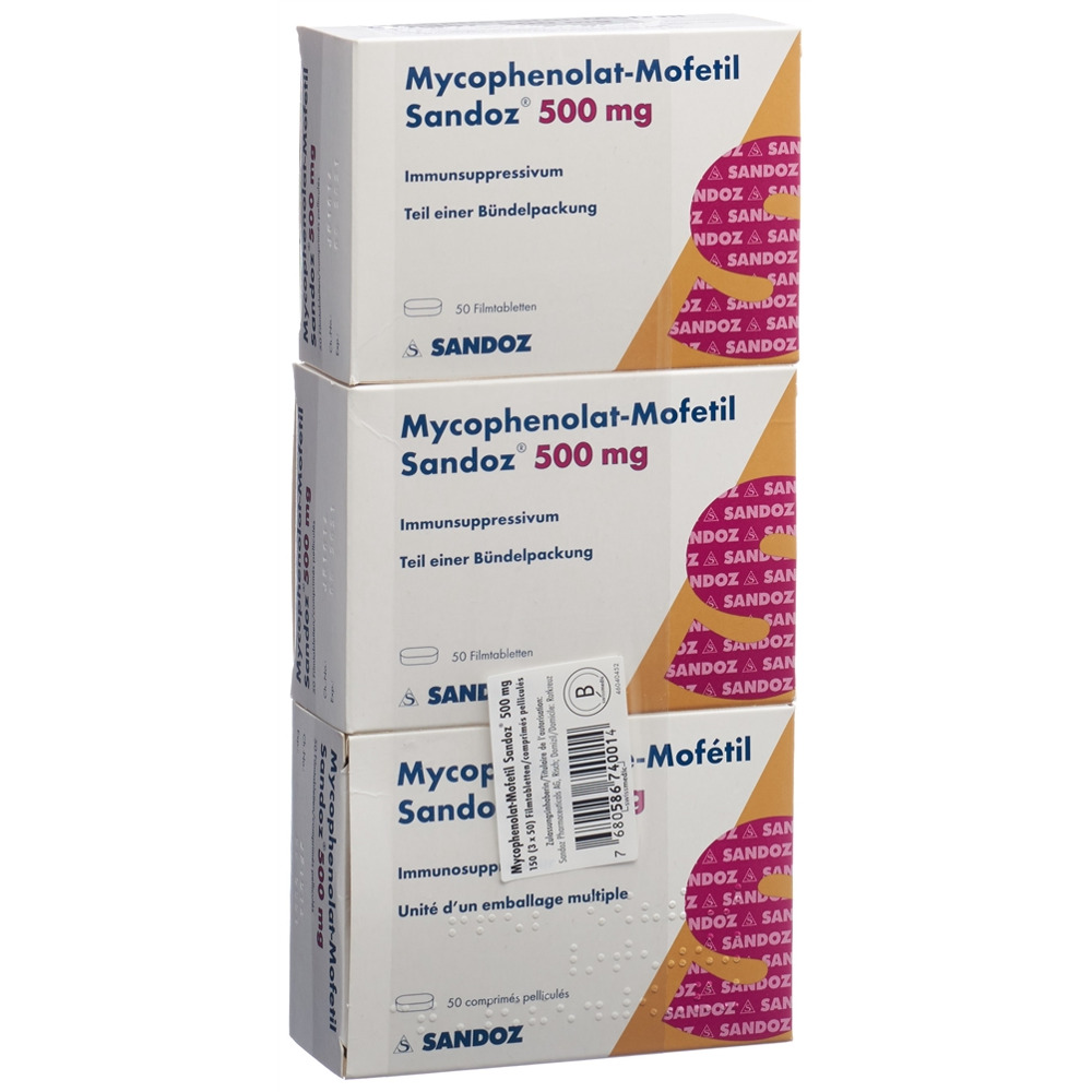 MYCOPHENOLAT MOFETIL Sandoz 500 mg, image principale