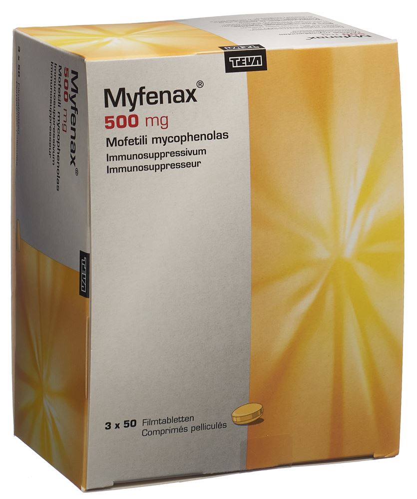 MYFENAX cpr pell 500 mg blist 50 pce, image principale