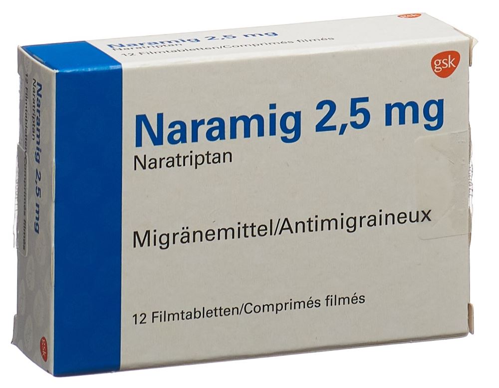 NARAMIG cpr pell 2.5 mg blist 12 pce, image principale