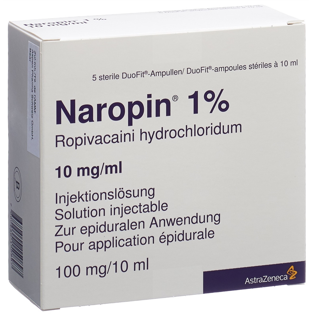 NAROPIN Inj Lös 100 mg/10ml Duofit Amp 5 Stk, Hauptbild