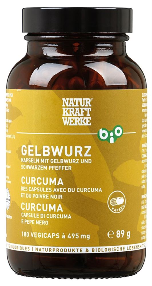 NATURKRAFTWERKE Curcuma avec poivre vegicaps à 495mg