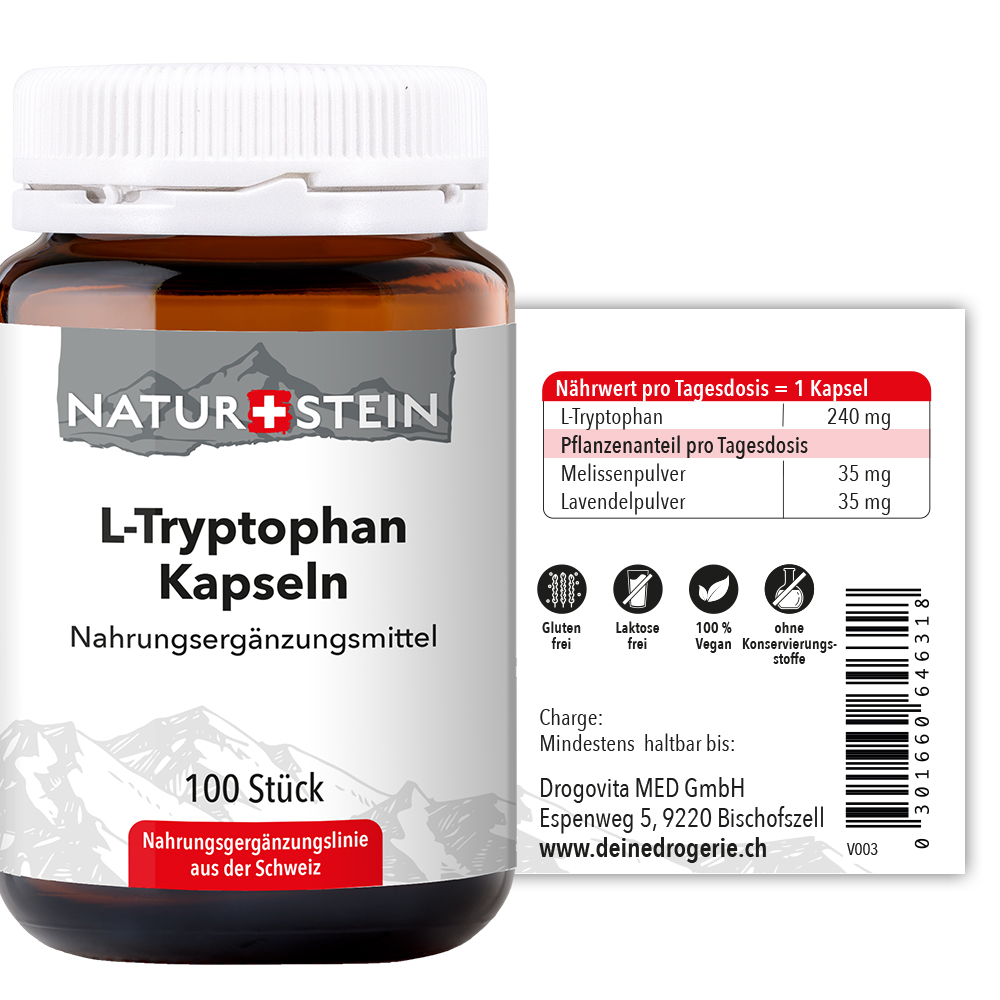 NATURSTEIN L-Tryptophan 240 mg, image 3 sur 4