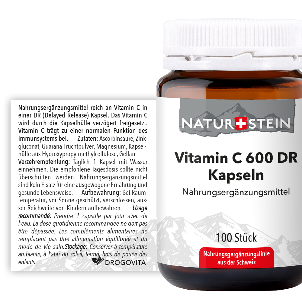 NATURSTEIN Vitamin C 600 DR, image 2 sur 4