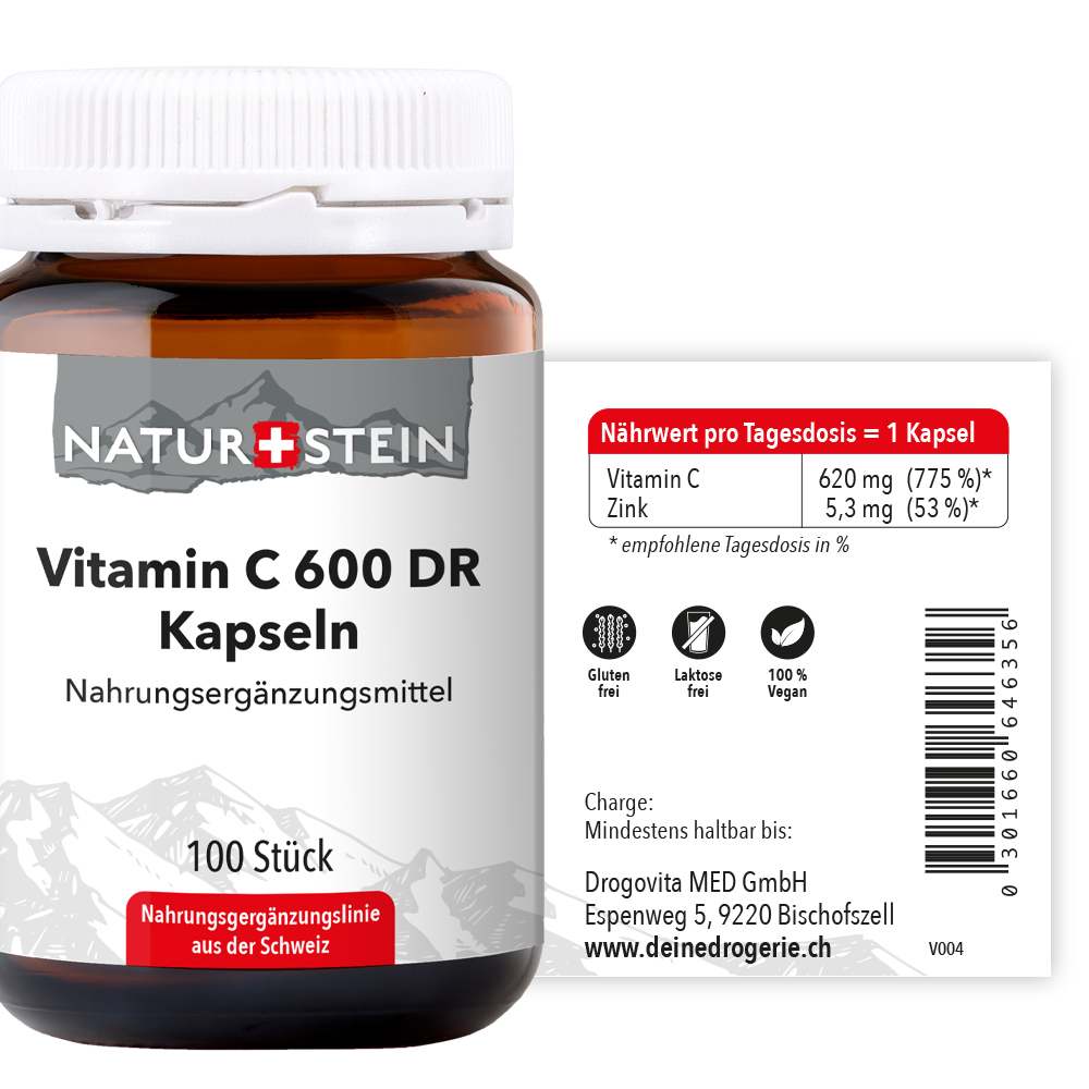 NATURSTEIN Vitamin C 600 DR, image 3 sur 4