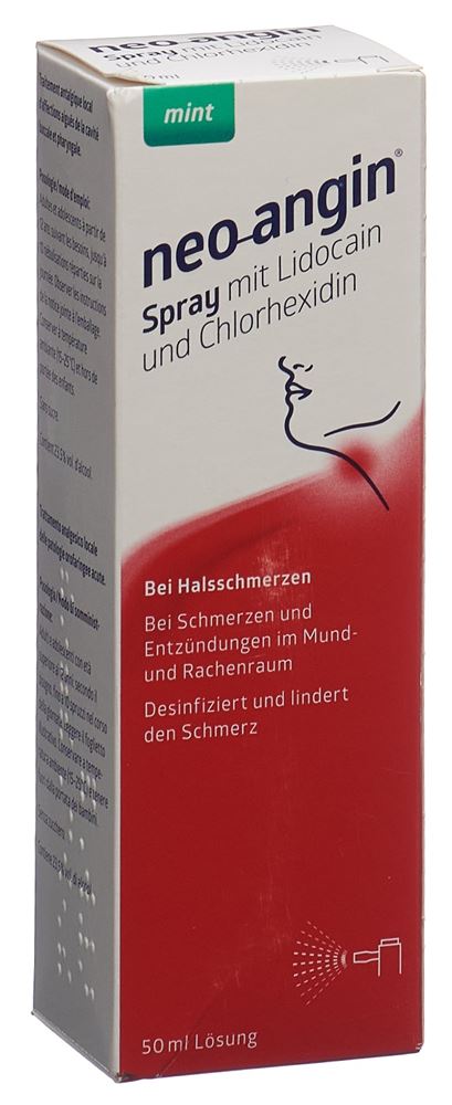 NEO-ANGIN spray avec lidocaïne et chlorhexidine 50 ml