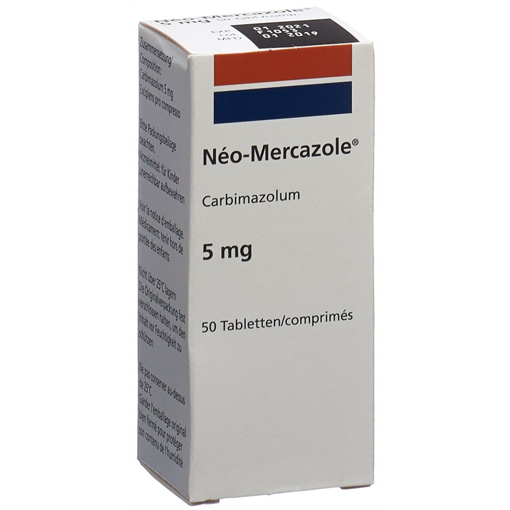 NEO-MERCAZOLE Tabl 5 mg Ds 50 Stk, Hauptbild