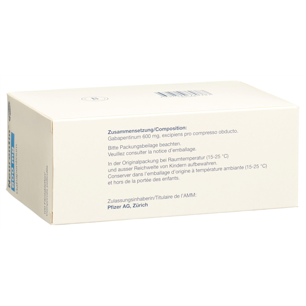 Neurontin cpr pell 600 mg blist 100 pce, image 2 sur 2