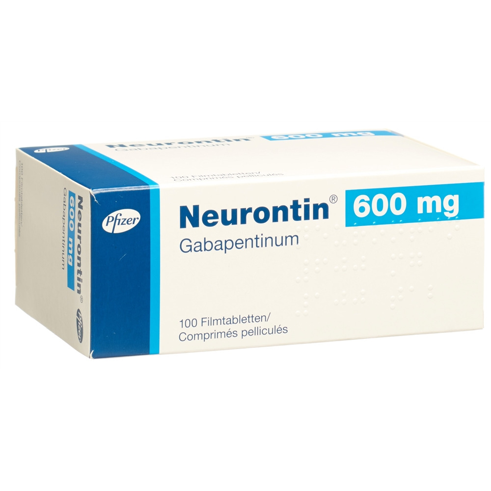 Neurontin cpr pell 600 mg blist 100 pce, image principale