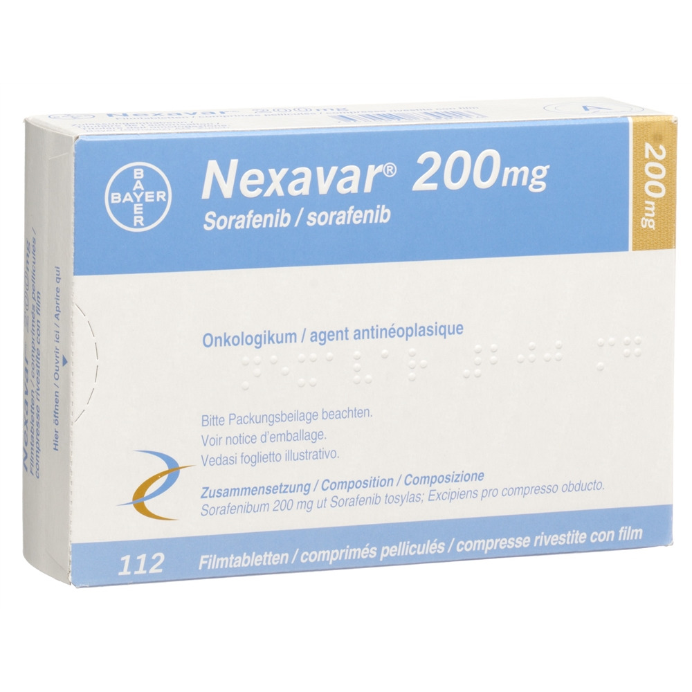 NEXAVAR cpr pell 200 mg blist 112 pce, image principale