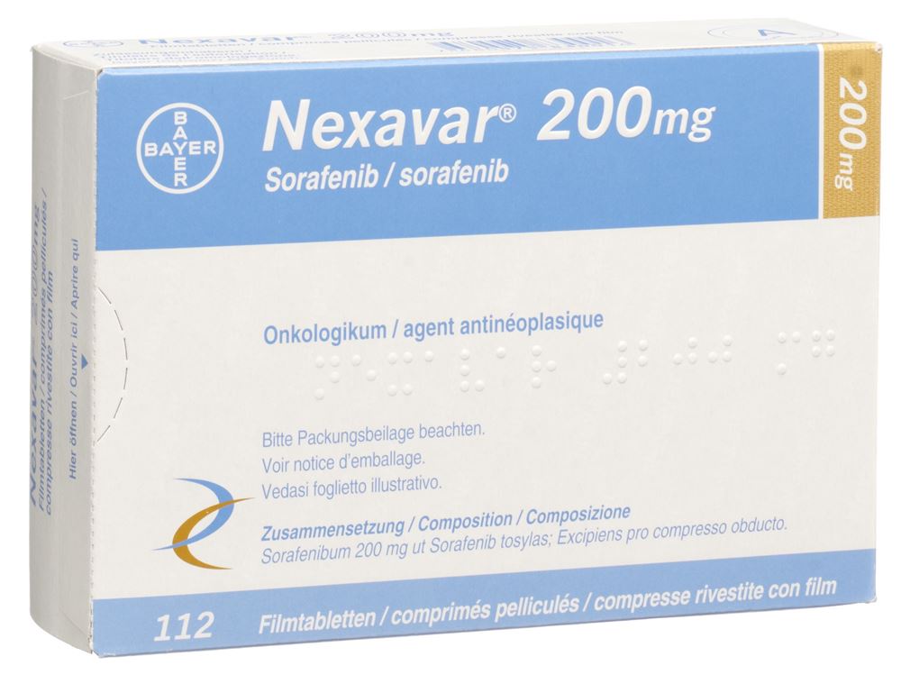 NEXAVAR cpr pell 200 mg blist 112 pce, image principale