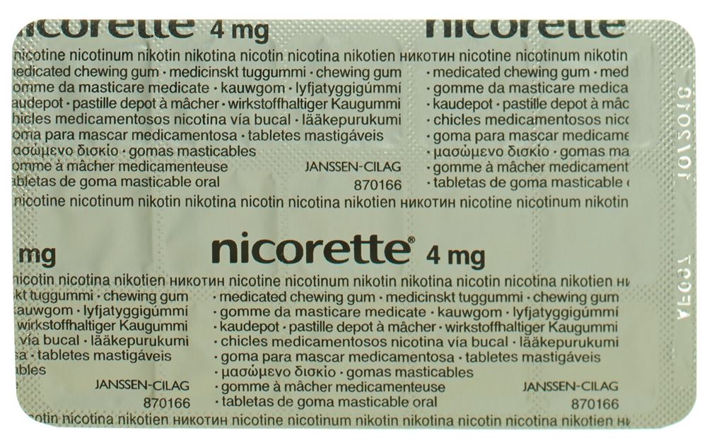 NICORETTE Original pastilles dépôt à mâcher 4 mg, image 2 sur 3