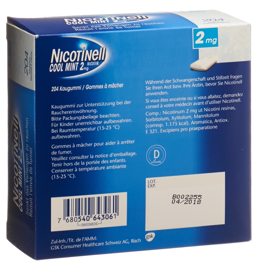 NICOTINELL Gum 2 mg, image 4 sur 4