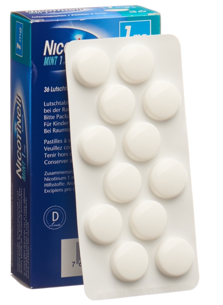 NICOTINELL Lutschtabl 1 mg mint Blist 36 Stk, Bild 3 von 4