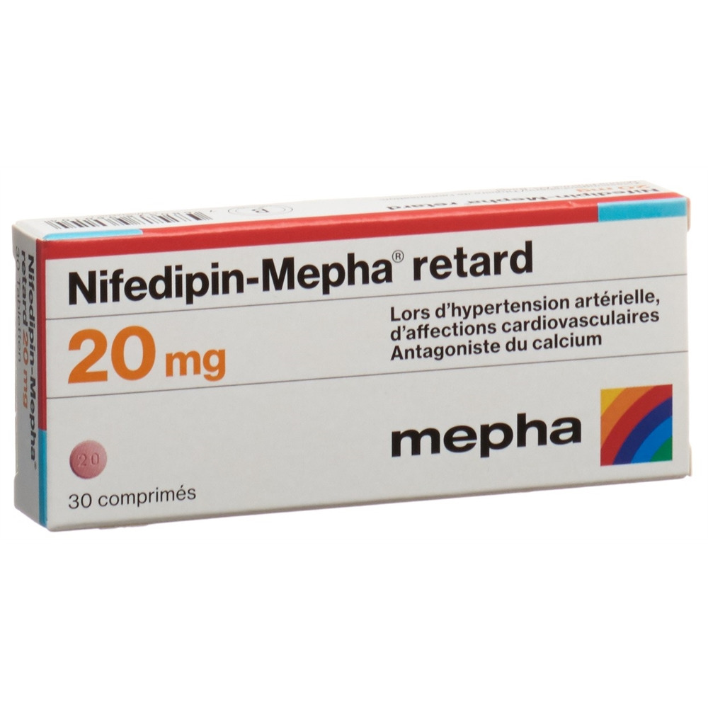 NIFEDIPINE Mepha 20 mg, image 2 sur 2