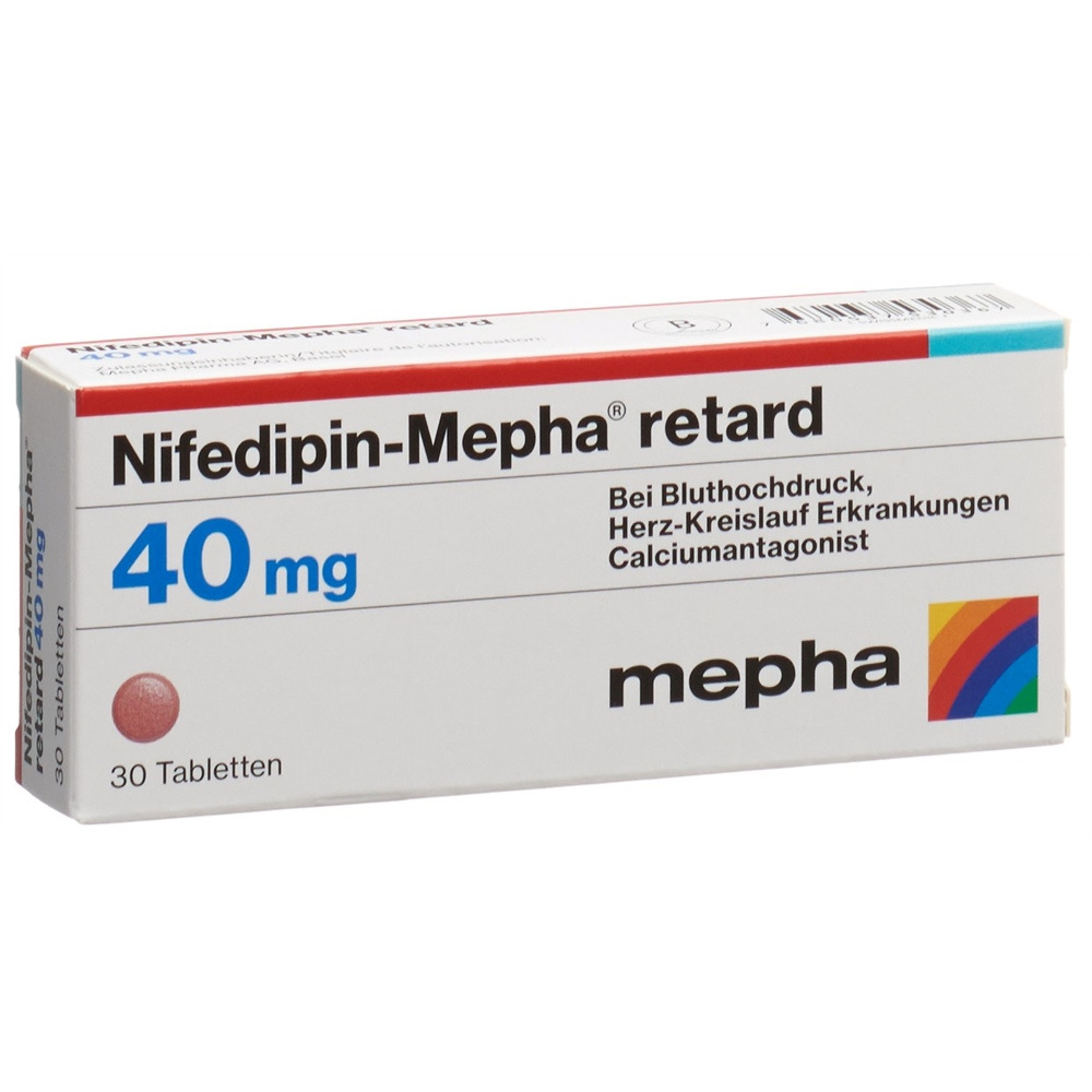 NIFEDIPINE Mepha 40 mg, image principale