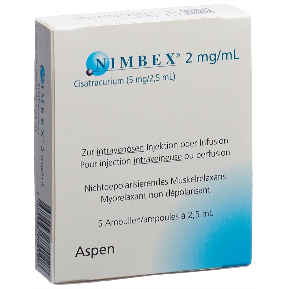 NIMBEX Inj Lös 5 mg/2.5ml Amp 2.5 ml, Hauptbild