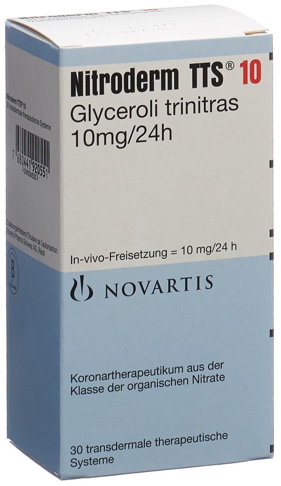 NITRODERM TTS 10 mg/24h Btl 30 Stk, Hauptbild