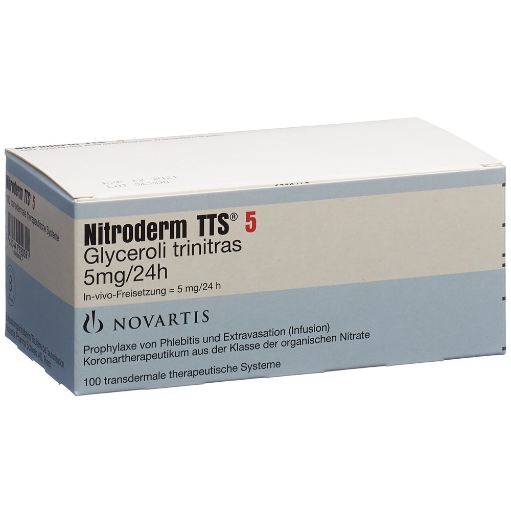 NITRODERM TTS 5 mg/24h Btl 100 Stk, Hauptbild