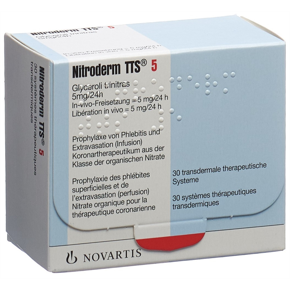 NITRODERM TTS 5 mg/24h Btl 30 Stk, Hauptbild