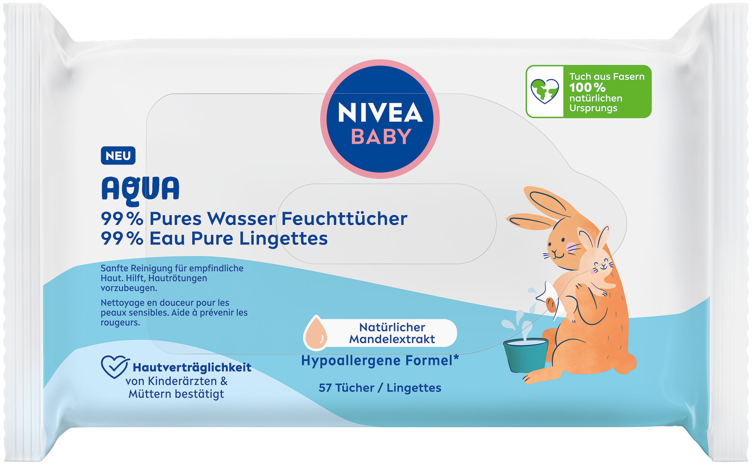 Nivea AQUA Feuchttücher, Hauptbild