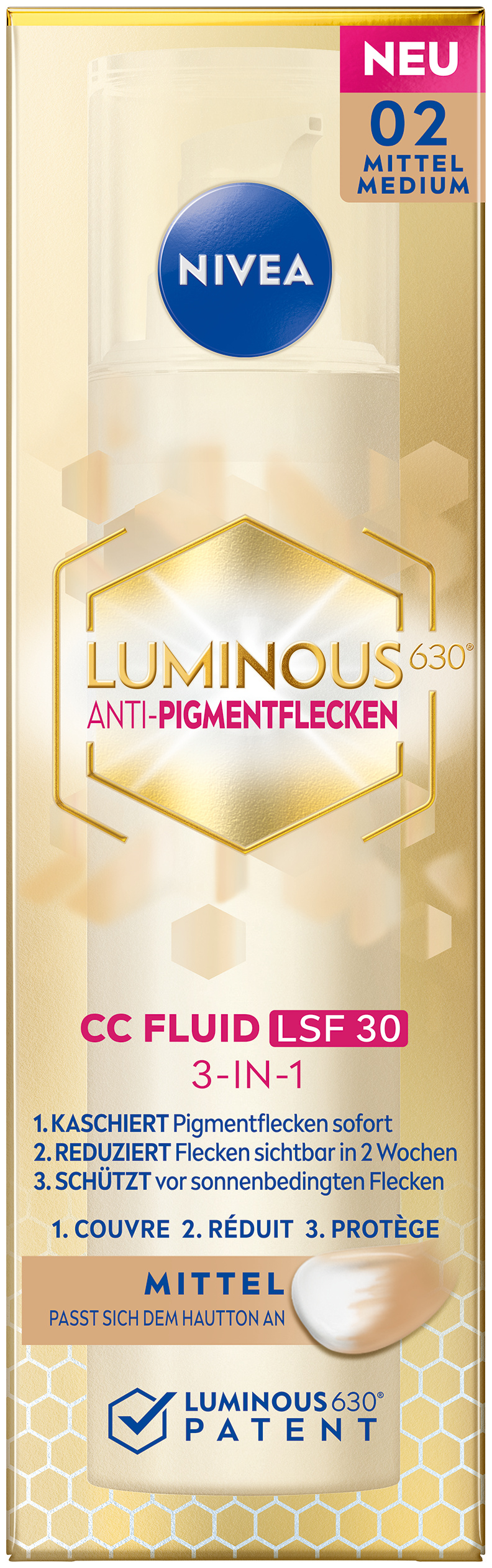 Nivea Cellular Luminous630 3in1 CC Fluid, Hauptbild