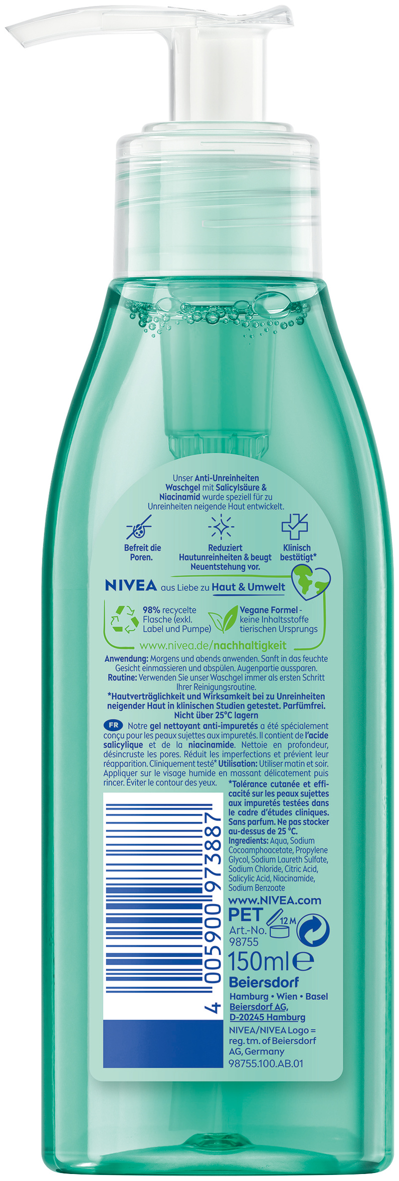 Nivea Derma Skin Clear Waschgel, Bild 2 von 2