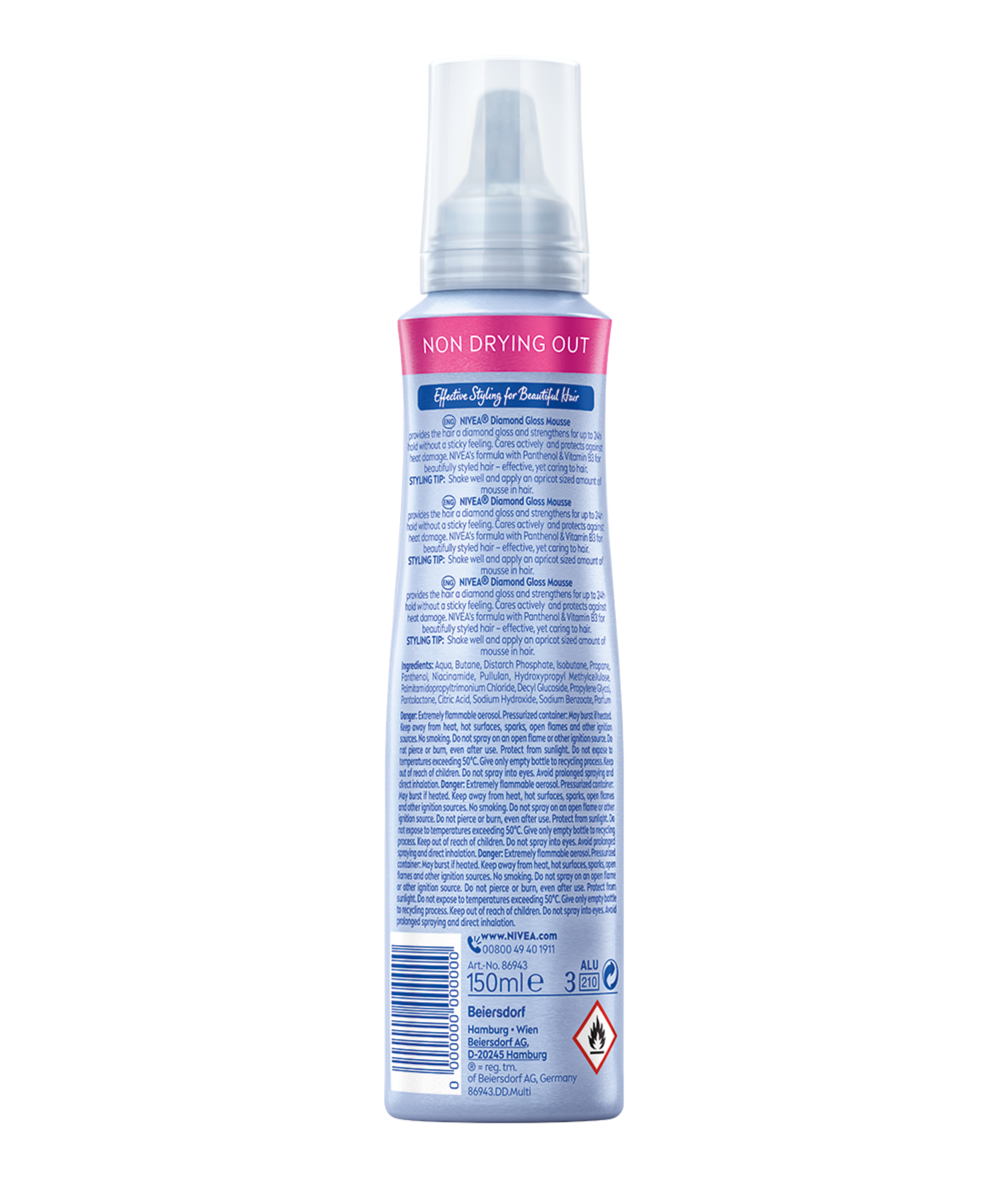 Nivea Diamond Gloss Care Mousse Coiffante, image 2 sur 2