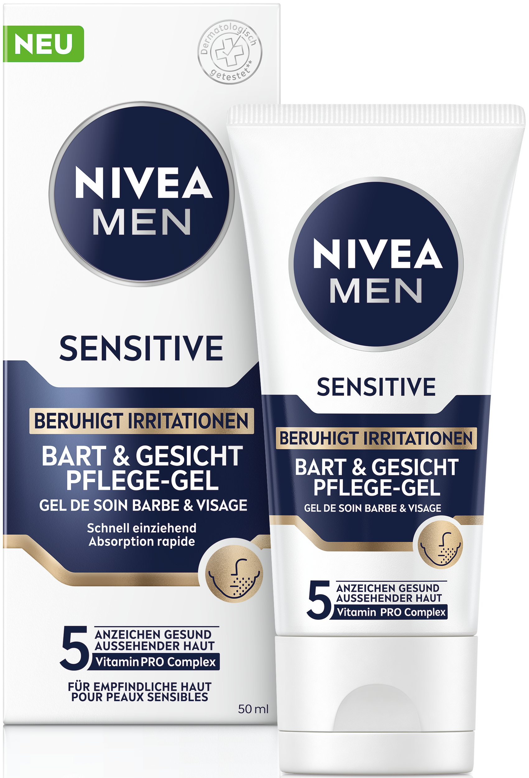 Nivea MEN Pflegegel Bart & Gesicht, Bild 2 von 3