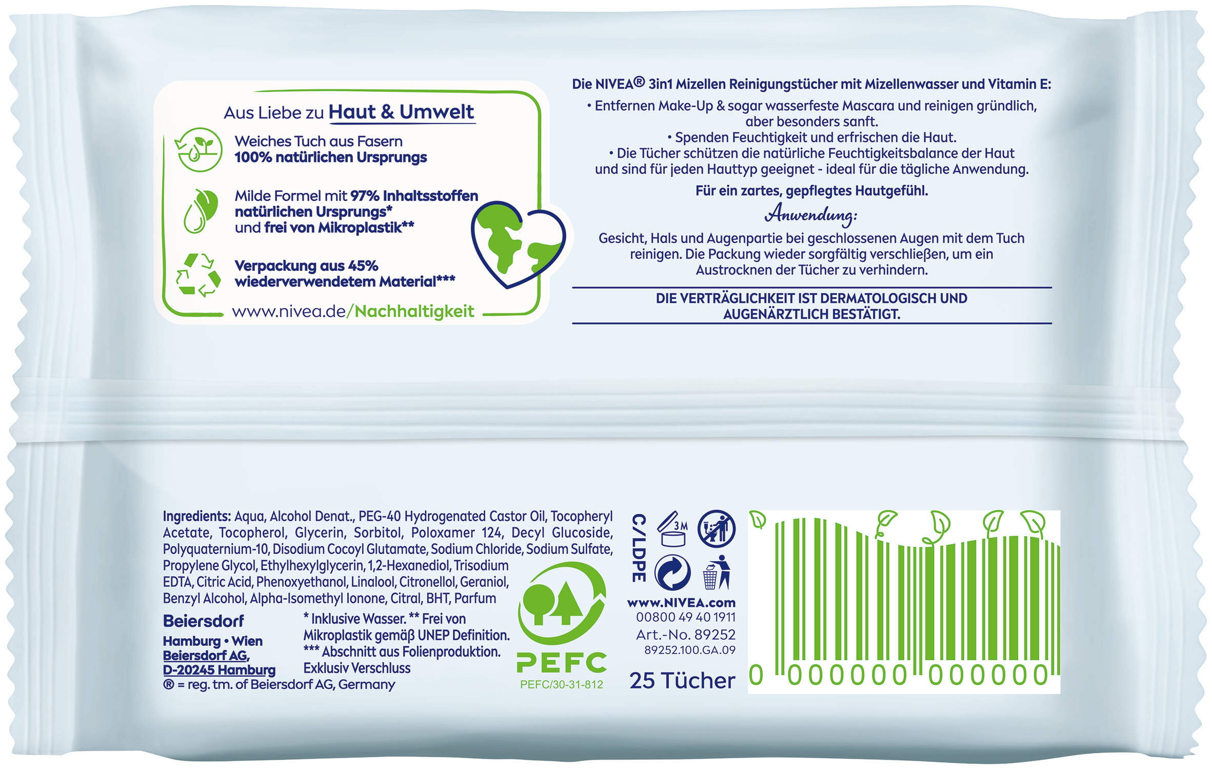 Nivea MicellAIR lingettes démaquillantes 3en1, image 2 sur 2