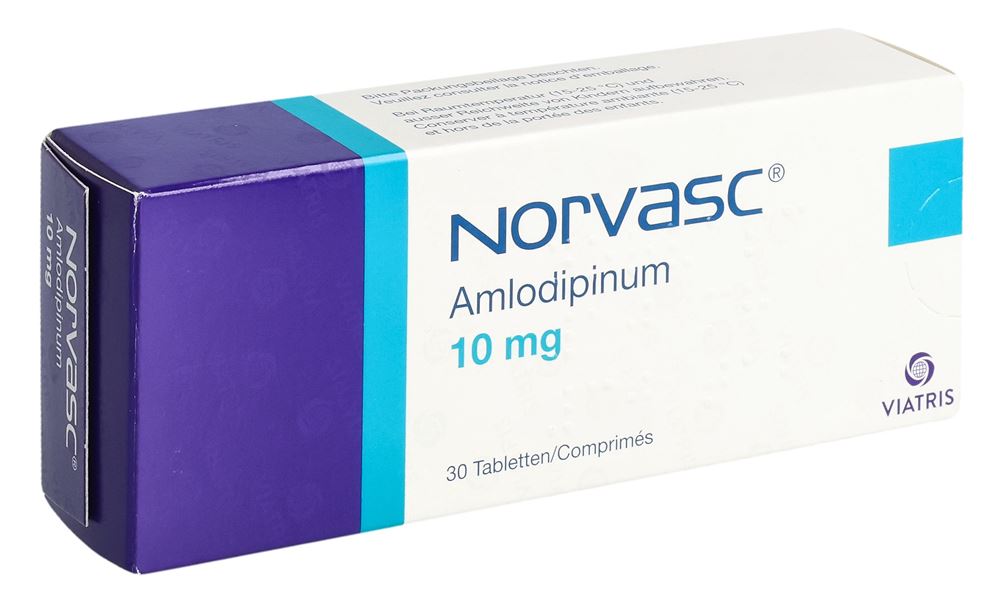 NORVASC Tabl 10 mg Blist 30 Stk, Hauptbild NORVASC Tabl 10 mg Blist 30 Stk, Hauptbild