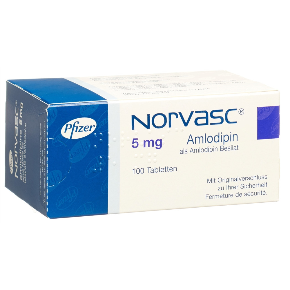 NORVASC Tabl 5 mg Blist 100 Stk, Hauptbild