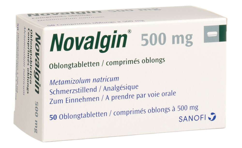 NOVALGIN cpr pell 500 mg blist 50 pce, image principale