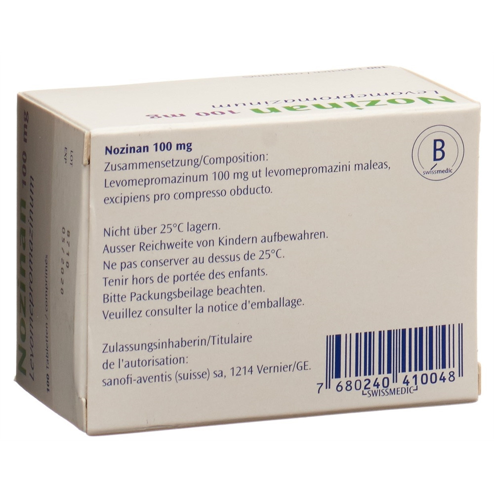 NOZINAN cpr pell 100 mg blist 100 pce, image 2 sur 2