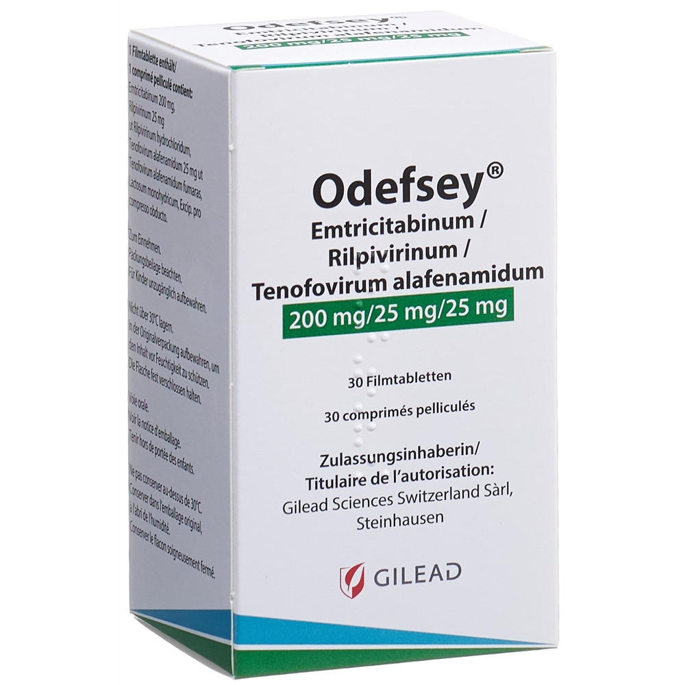 ODEFSEY Filmtabl 200mg/25mg/25mg Ds 30 Stk, Hauptbild