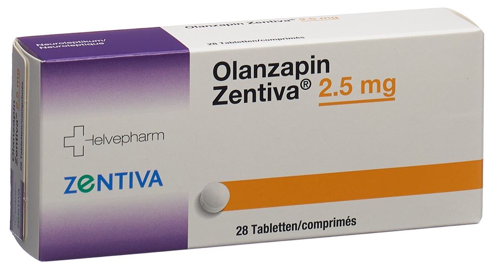 OLANZAPINE Zentiva 2.5 mg, image principale